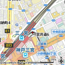JR三ノ宮駅﻿(神姫バス三ノ宮バスターミナル)周辺の地図