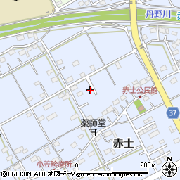 静岡県菊川市赤土744-16周辺の地図