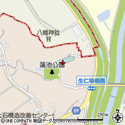 菊川市役所　小菊荘周辺の地図