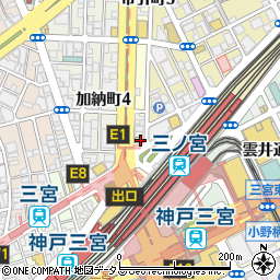 信長書店三宮駅前店周辺の地図