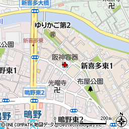 阪神容器周辺の地図
