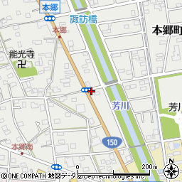 静岡県浜松市中央区本郷町599周辺の地図