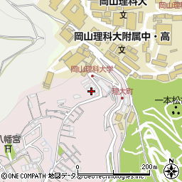 岡山理科大学津島研修館周辺の地図
