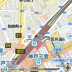 三井住友銀行ＪＲ三ノ宮駅東口第一 ＡＴＭ周辺の地図