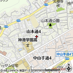 ジオ神戸山本通周辺の地図