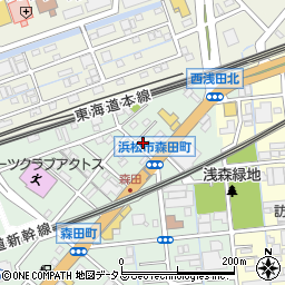 静岡県浜松市中央区森田町250周辺の地図