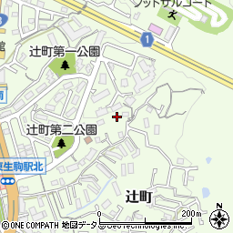 奈良県生駒市辻町588周辺の地図