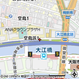 堂島公園周辺の地図
