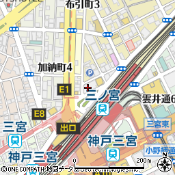 三豊麺 〜真〜 三宮駅前店周辺の地図