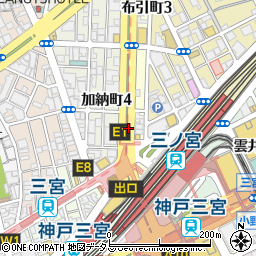地下鉄三宮駅前周辺の地図