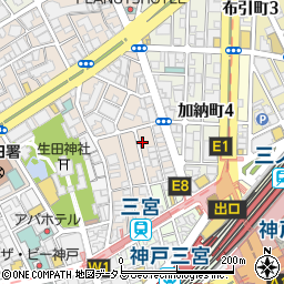 炭トリウオ 神戸三宮店周辺の地図