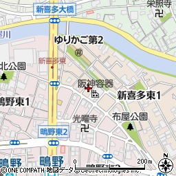 大阪府大阪市城東区新喜多東1丁目4周辺の地図