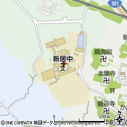 湖西市立新居中学校周辺の地図