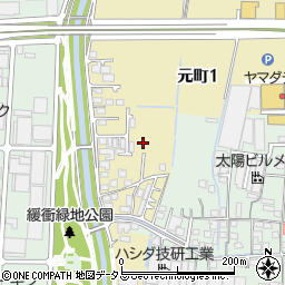 大阪府東大阪市元町1丁目周辺の地図