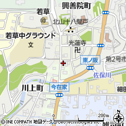 東之阪共同浴場周辺の地図