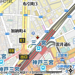 サイゼリヤ JR三ノ宮駅東口店周辺の地図
