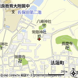 法蓮稲荷神社周辺の地図