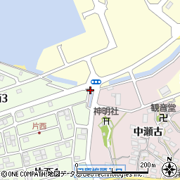 愛知県田原市片浜町森下周辺の地図