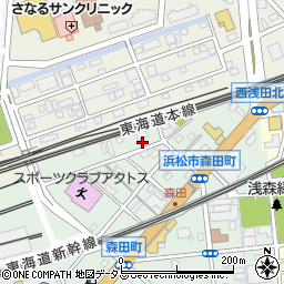 静岡県浜松市中央区森田町434周辺の地図