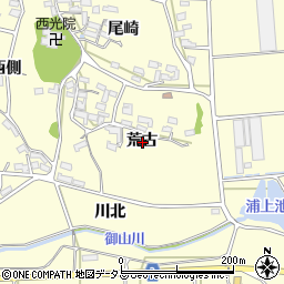 愛知県田原市浦町荒古周辺の地図