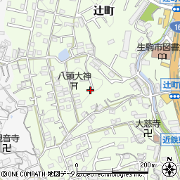 奈良県生駒市辻町213周辺の地図