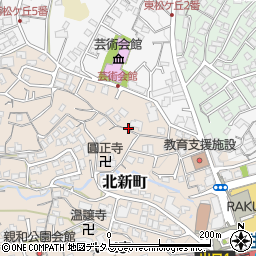 生駒市北新町14akippa駐車場周辺の地図