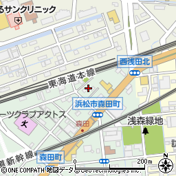 静岡県浜松市中央区森田町254周辺の地図