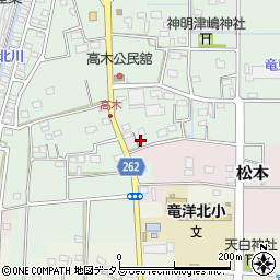 静岡県磐田市高木166周辺の地図