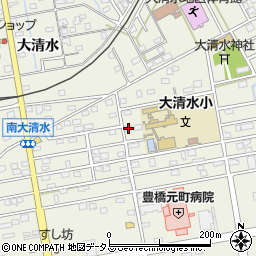 愛知県豊橋市南大清水町元町76周辺の地図