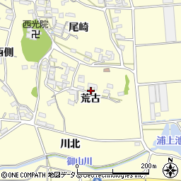愛知県田原市浦町荒古75周辺の地図