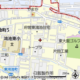 府営東鴻池住宅周辺の地図