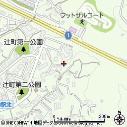 奈良県生駒市辻町574-1周辺の地図