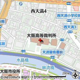 大阪地方裁判所周辺の地図