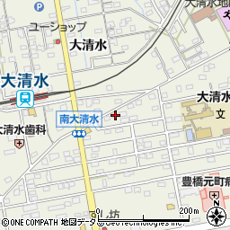 愛知県豊橋市南大清水町元町110周辺の地図
