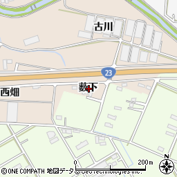 愛知県豊橋市野依町薮下周辺の地図