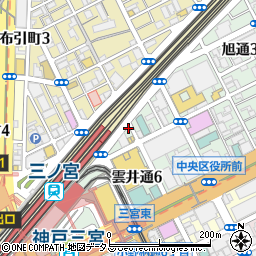 魚河岸のすしえびす三宮東店周辺の地図