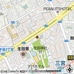 ファミリーマート神戸中山手通店周辺の地図