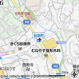 谷田町周辺の地図
