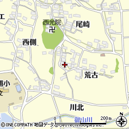 愛知県田原市浦町荒古55周辺の地図