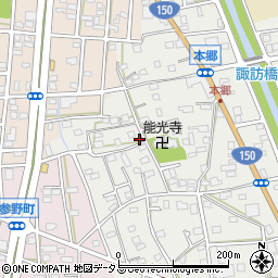 静岡県浜松市中央区本郷町159周辺の地図