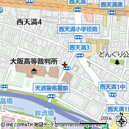 大阪府大阪市北区西天満4丁目1-1周辺の地図