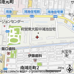 大阪府東大阪市中鴻池町3丁目周辺の地図