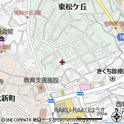 奈良県生駒市東松ケ丘1-48周辺の地図