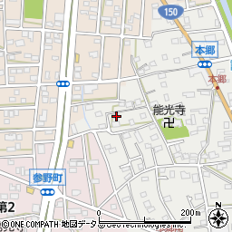 静岡県浜松市中央区本郷町153周辺の地図