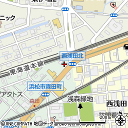 静岡県浜松市中央区森田町38周辺の地図