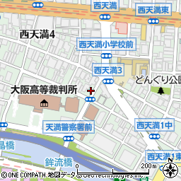 大阪府大阪市北区西天満4丁目1-22周辺の地図