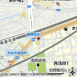 静岡県浜松市中央区森田町14周辺の地図