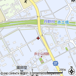 静岡県菊川市赤土周辺の地図