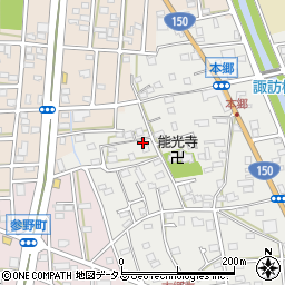 静岡県浜松市中央区本郷町157周辺の地図