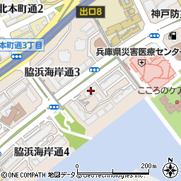 神戸海岸通ハーバーフラッツ１番館周辺の地図